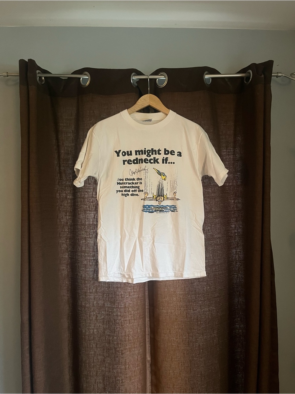 Vintage Club Red You Might Be a Redneck If... Graphic Short Sleeve Tee - White